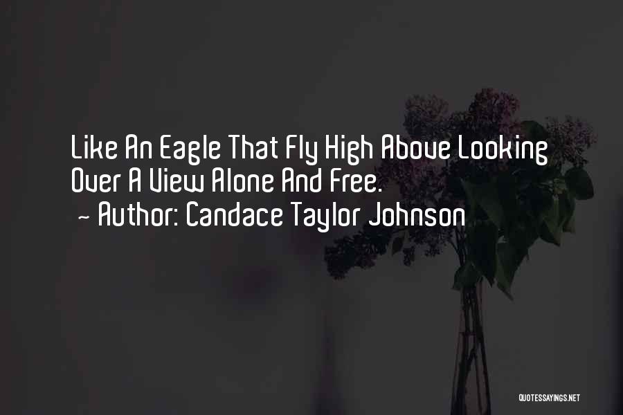 Candace Taylor Johnson Quotes: Like An Eagle That Fly High Above Looking Over A View Alone And Free.