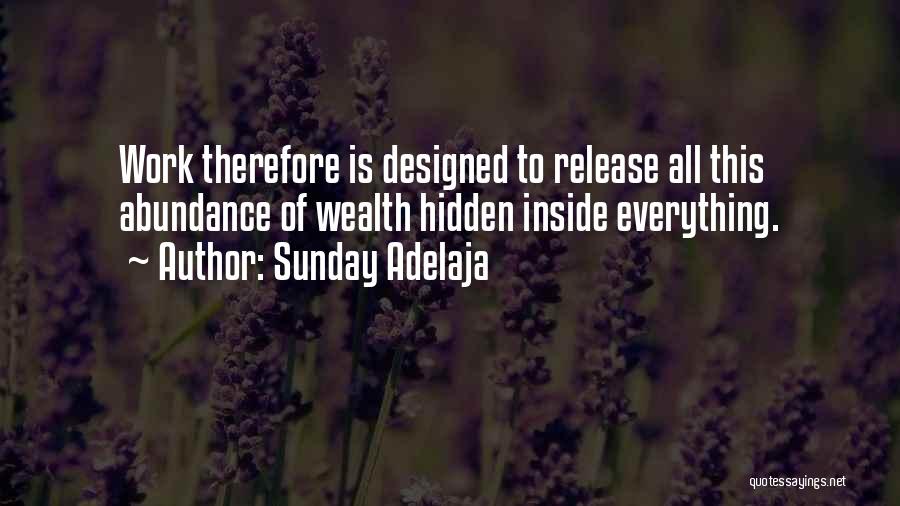 Sunday Adelaja Quotes: Work Therefore Is Designed To Release All This Abundance Of Wealth Hidden Inside Everything.