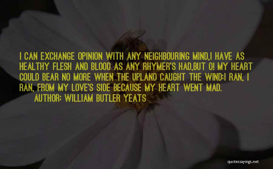 William Butler Yeats Quotes: I Can Exchange Opinion With Any Neighbouring Mind,i Have As Healthy Flesh And Blood As Any Rhymer's Had,but O! My