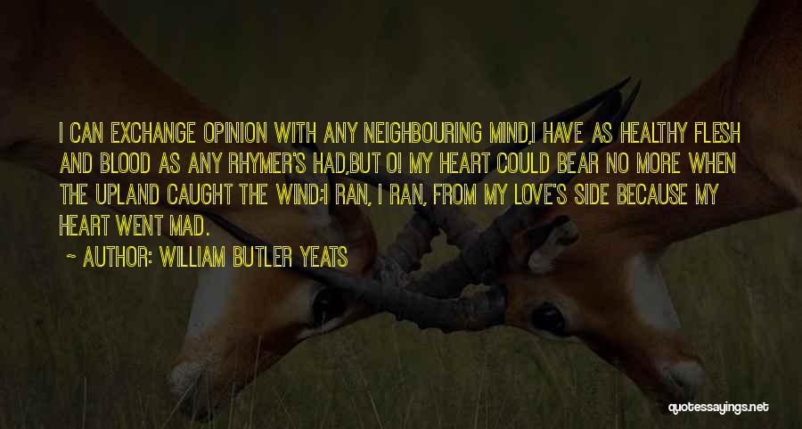 William Butler Yeats Quotes: I Can Exchange Opinion With Any Neighbouring Mind,i Have As Healthy Flesh And Blood As Any Rhymer's Had,but O! My