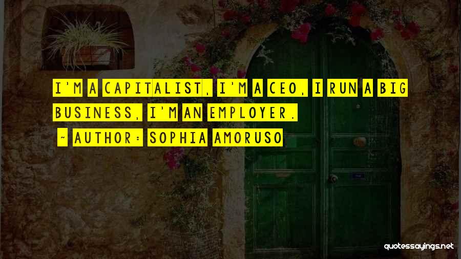 Sophia Amoruso Quotes: I'm A Capitalist, I'm A Ceo, I Run A Big Business, I'm An Employer.