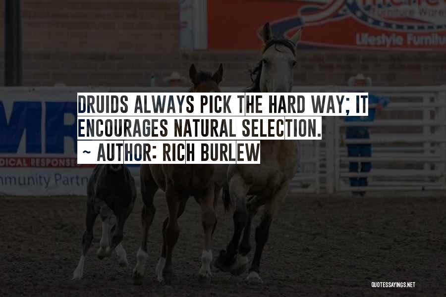Rich Burlew Quotes: Druids Always Pick The Hard Way; It Encourages Natural Selection.