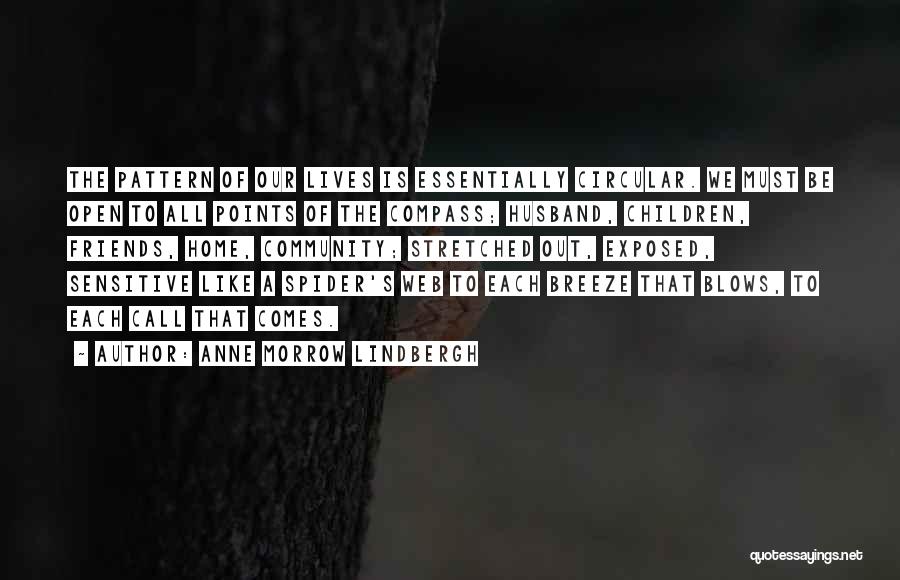 Anne Morrow Lindbergh Quotes: The Pattern Of Our Lives Is Essentially Circular. We Must Be Open To All Points Of The Compass; Husband, Children,