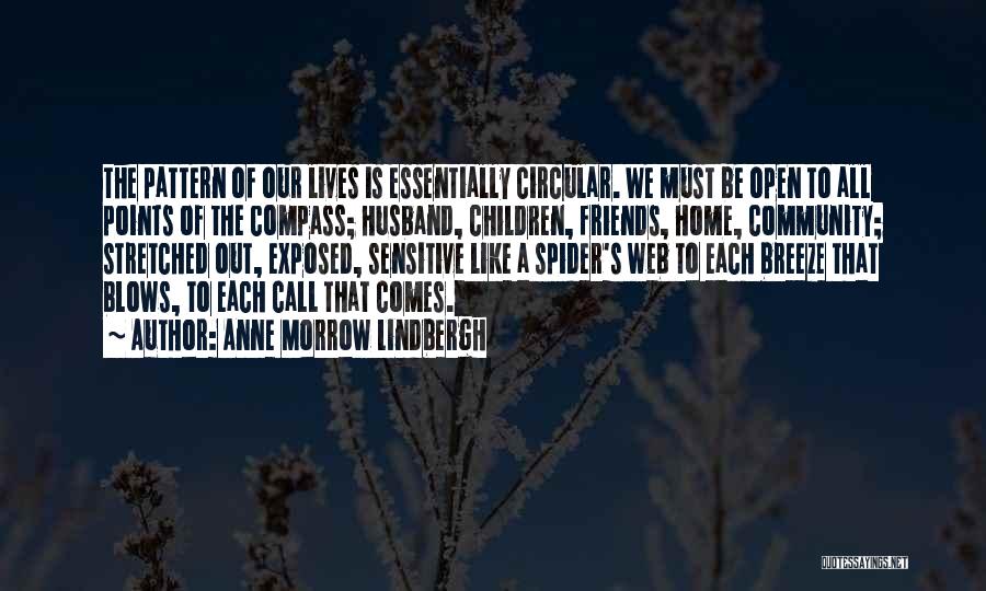 Anne Morrow Lindbergh Quotes: The Pattern Of Our Lives Is Essentially Circular. We Must Be Open To All Points Of The Compass; Husband, Children,