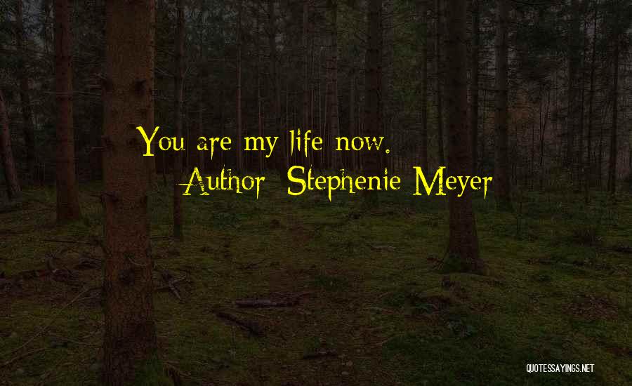 Stephenie Meyer Quotes: You Are My Life Now.