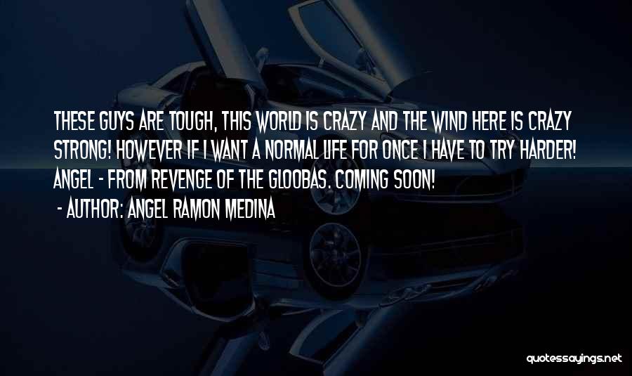 Angel Ramon Medina Quotes: These Guys Are Tough, This World Is Crazy And The Wind Here Is Crazy Strong! However If I Want A