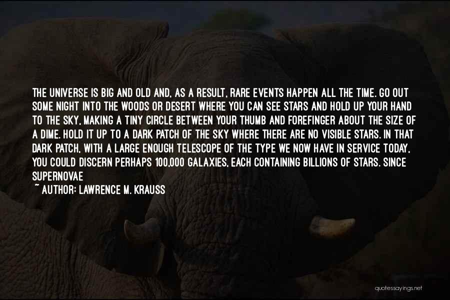 Lawrence M. Krauss Quotes: The Universe Is Big And Old And, As A Result, Rare Events Happen All The Time. Go Out Some Night