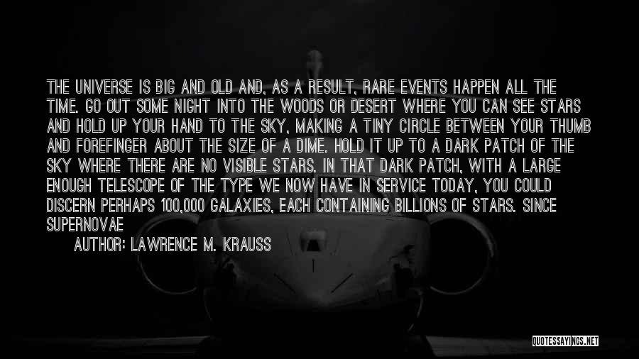 Lawrence M. Krauss Quotes: The Universe Is Big And Old And, As A Result, Rare Events Happen All The Time. Go Out Some Night