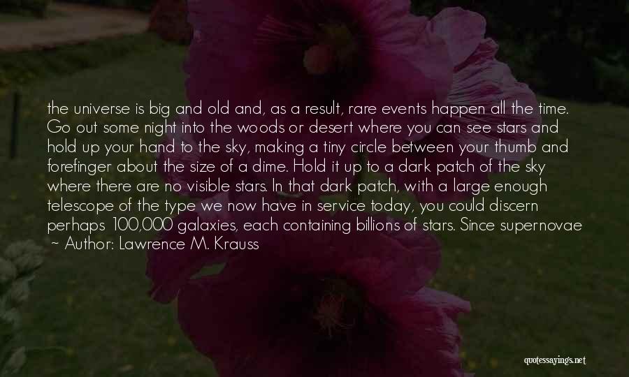 Lawrence M. Krauss Quotes: The Universe Is Big And Old And, As A Result, Rare Events Happen All The Time. Go Out Some Night