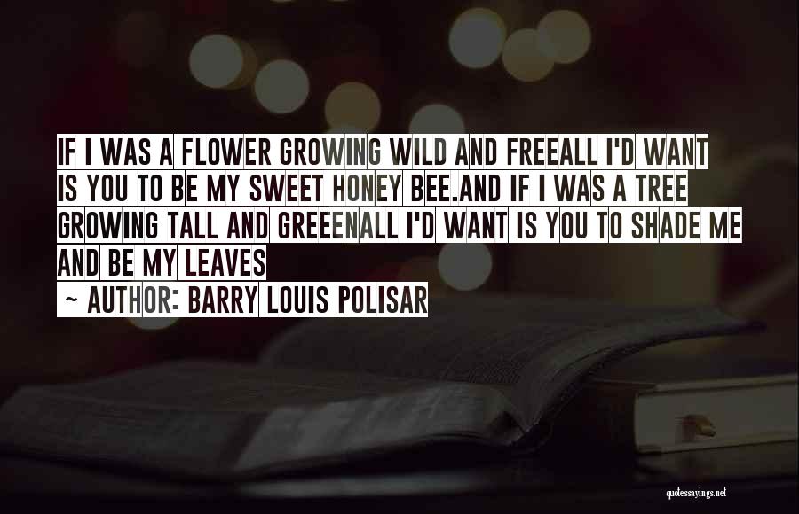 Barry Louis Polisar Quotes: If I Was A Flower Growing Wild And Freeall I'd Want Is You To Be My Sweet Honey Bee.and If