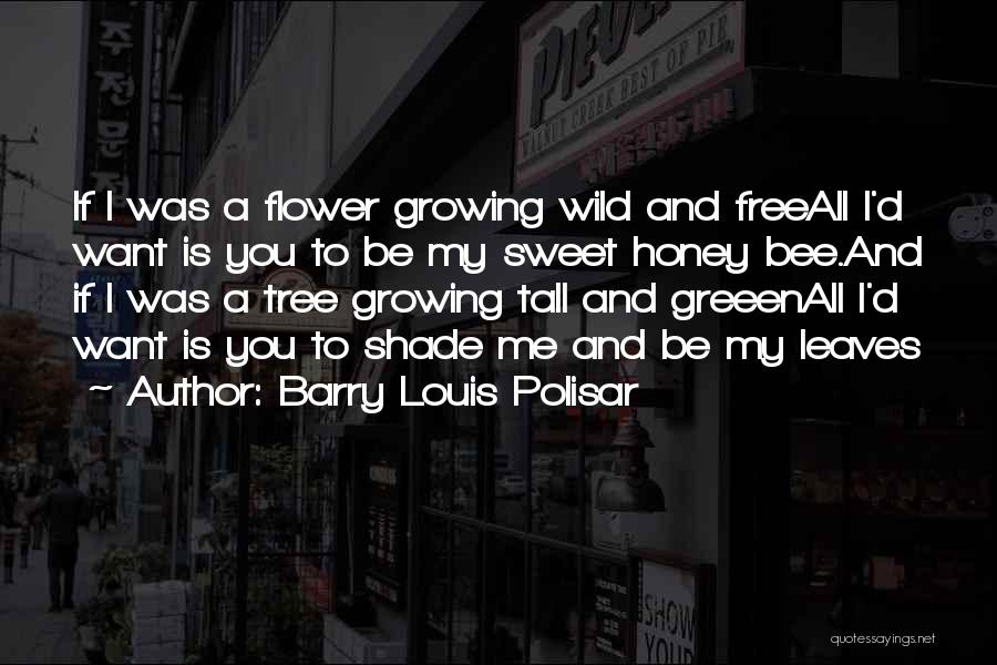 Barry Louis Polisar Quotes: If I Was A Flower Growing Wild And Freeall I'd Want Is You To Be My Sweet Honey Bee.and If