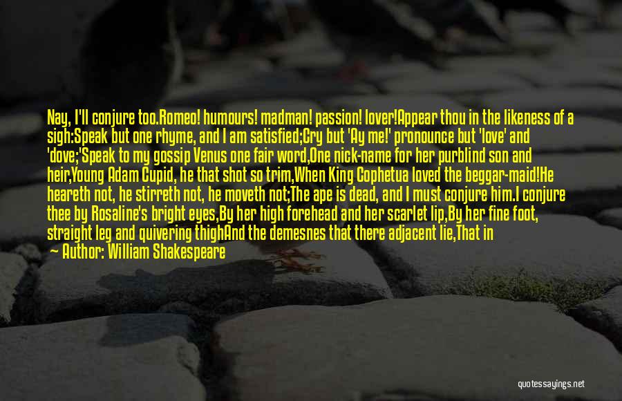 William Shakespeare Quotes: Nay, I'll Conjure Too.romeo! Humours! Madman! Passion! Lover!appear Thou In The Likeness Of A Sigh:speak But One Rhyme, And I