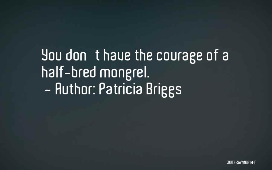 Patricia Briggs Quotes: You Don't Have The Courage Of A Half-bred Mongrel.