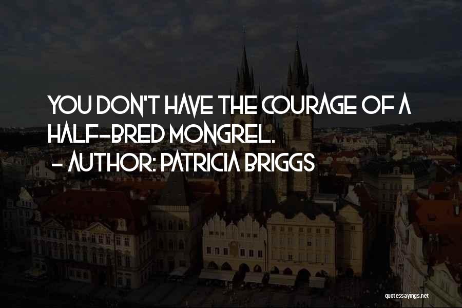 Patricia Briggs Quotes: You Don't Have The Courage Of A Half-bred Mongrel.