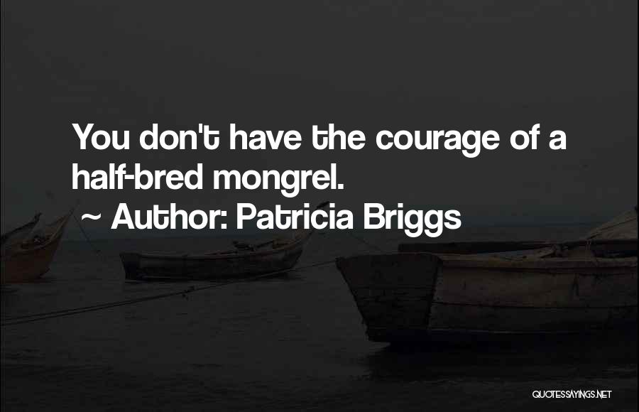 Patricia Briggs Quotes: You Don't Have The Courage Of A Half-bred Mongrel.