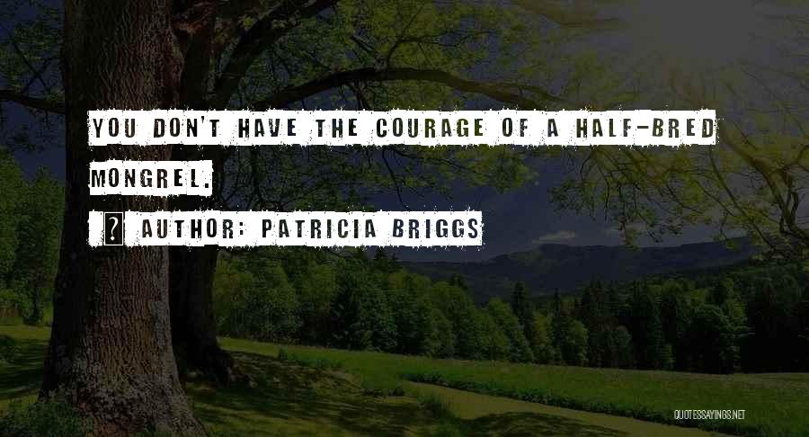 Patricia Briggs Quotes: You Don't Have The Courage Of A Half-bred Mongrel.