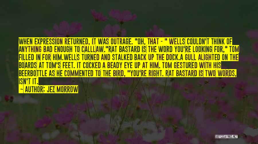 Jez Morrow Quotes: When Expression Returned, It Was Outrage. Oh, That - Wells Couldn't Think Of Anything Bad Enough To Calllaw.rat Bastard Is