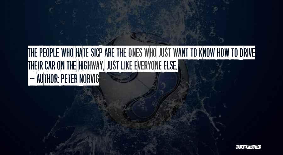 Peter Norvig Quotes: The People Who Hate Sicp Are The Ones Who Just Want To Know How To Drive Their Car On The