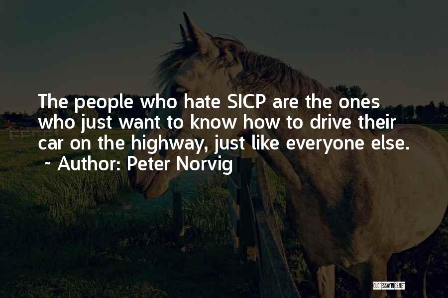 Peter Norvig Quotes: The People Who Hate Sicp Are The Ones Who Just Want To Know How To Drive Their Car On The