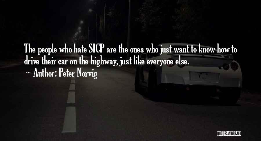 Peter Norvig Quotes: The People Who Hate Sicp Are The Ones Who Just Want To Know How To Drive Their Car On The