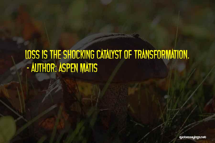 Aspen Matis Quotes: Loss Is The Shocking Catalyst Of Transformation.