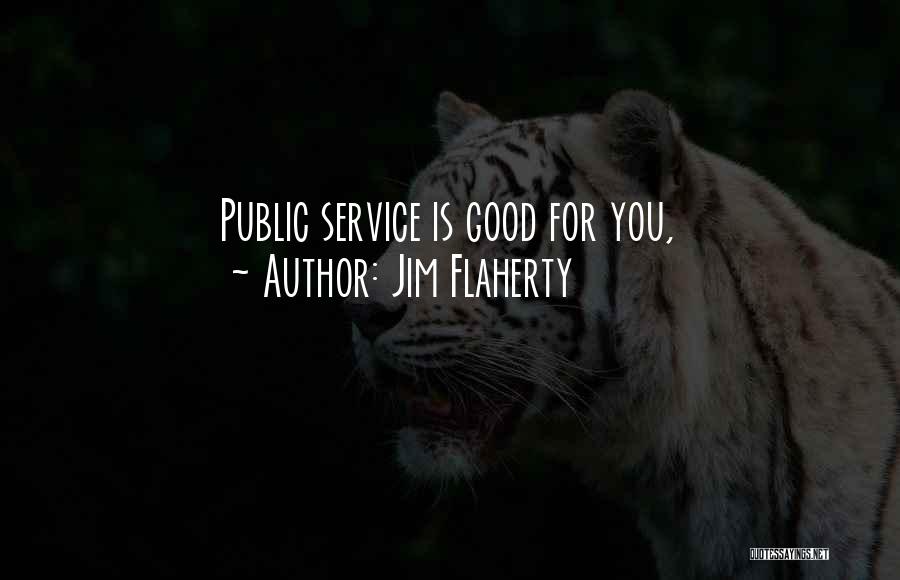 Jim Flaherty Quotes: Public Service Is Good For You,