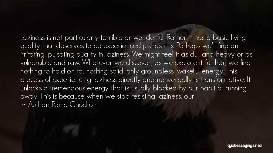 Pema Chodron Quotes: Laziness Is Not Particularly Terrible Or Wonderful. Rather It Has A Basic Living Quality That Deserves To Be Experienced Just