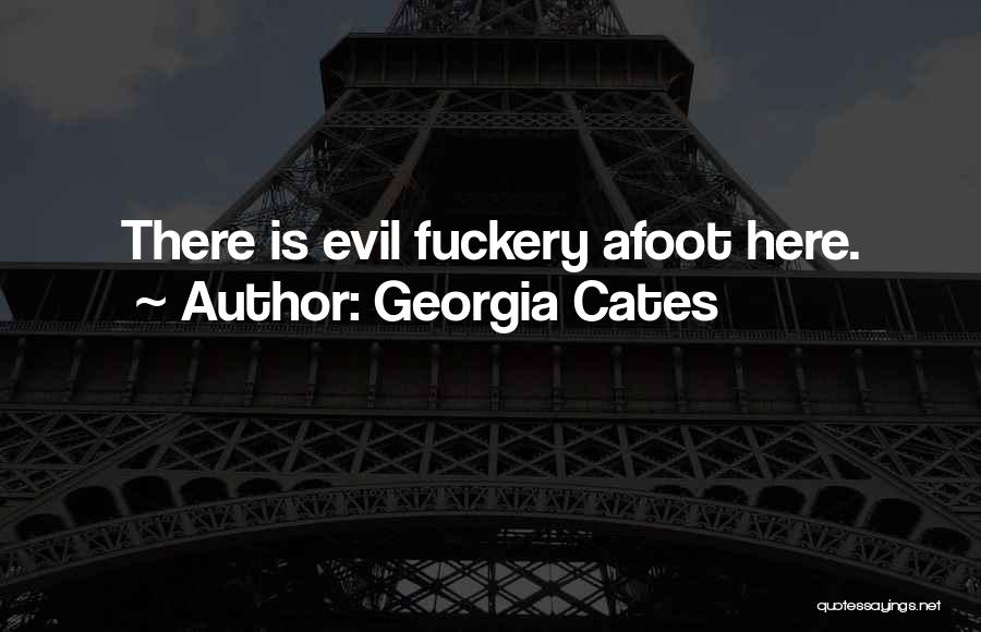 Georgia Cates Quotes: There Is Evil Fuckery Afoot Here.