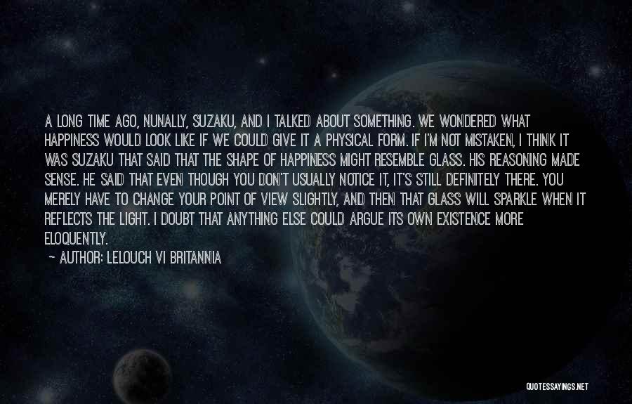 Lelouch Vi Britannia Quotes: A Long Time Ago, Nunally, Suzaku, And I Talked About Something. We Wondered What Happiness Would Look Like If We