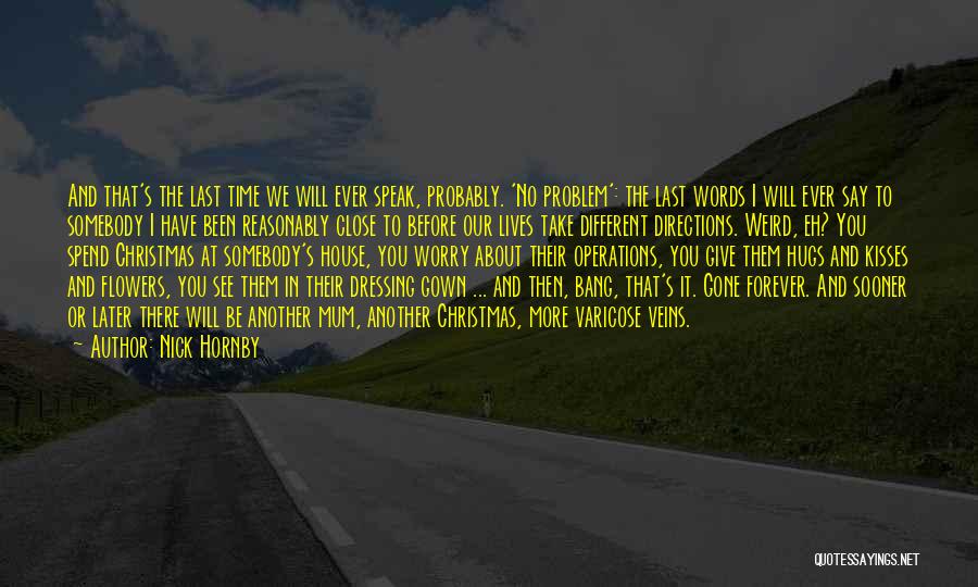 Nick Hornby Quotes: And That's The Last Time We Will Ever Speak, Probably. 'no Problem': The Last Words I Will Ever Say To