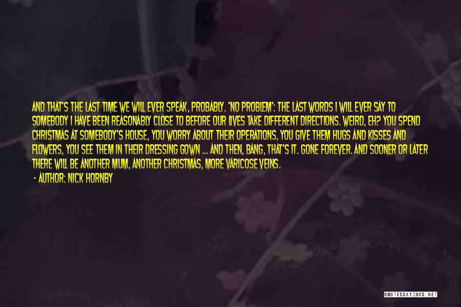 Nick Hornby Quotes: And That's The Last Time We Will Ever Speak, Probably. 'no Problem': The Last Words I Will Ever Say To