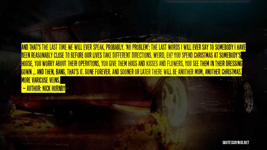 Nick Hornby Quotes: And That's The Last Time We Will Ever Speak, Probably. 'no Problem': The Last Words I Will Ever Say To