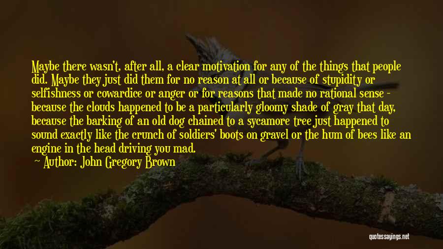 John Gregory Brown Quotes: Maybe There Wasn't, After All, A Clear Motivation For Any Of The Things That People Did. Maybe They Just Did