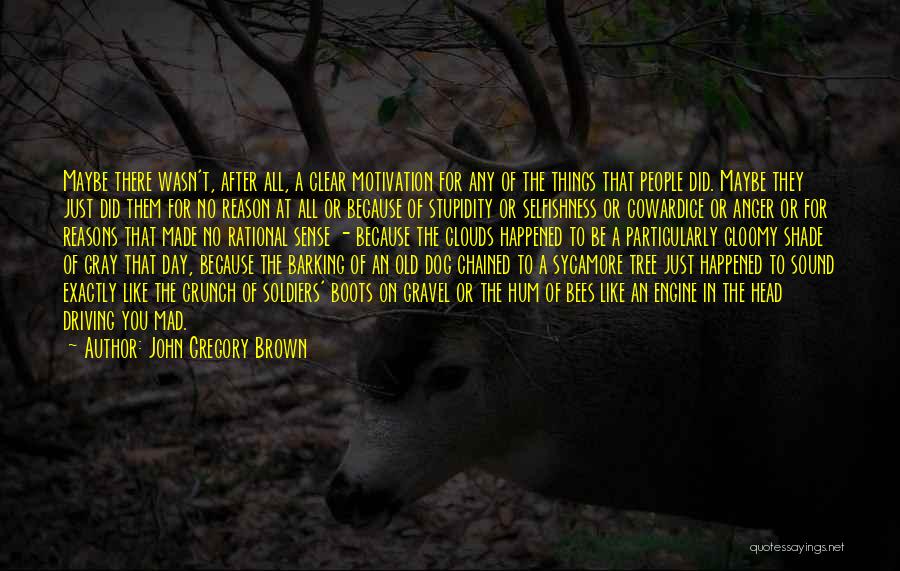 John Gregory Brown Quotes: Maybe There Wasn't, After All, A Clear Motivation For Any Of The Things That People Did. Maybe They Just Did