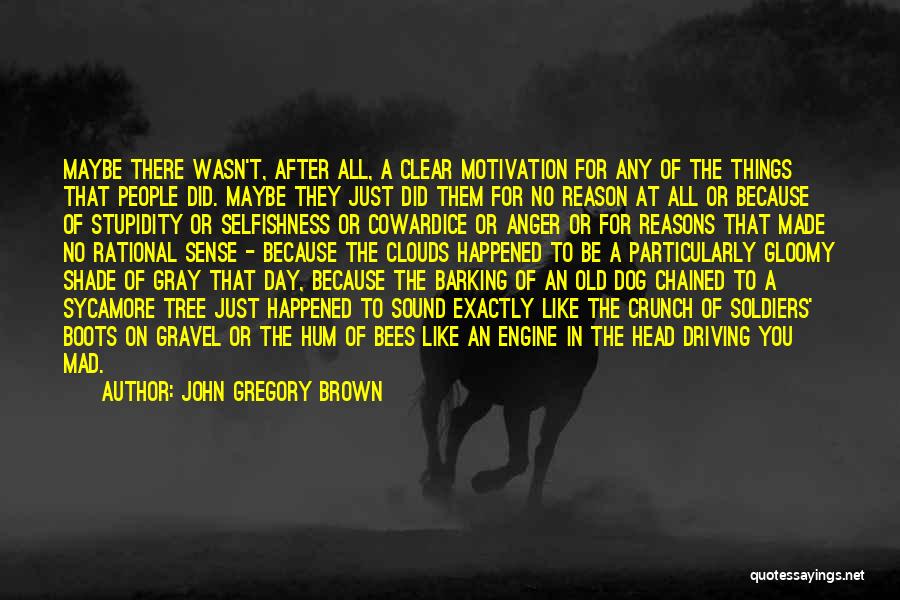 John Gregory Brown Quotes: Maybe There Wasn't, After All, A Clear Motivation For Any Of The Things That People Did. Maybe They Just Did