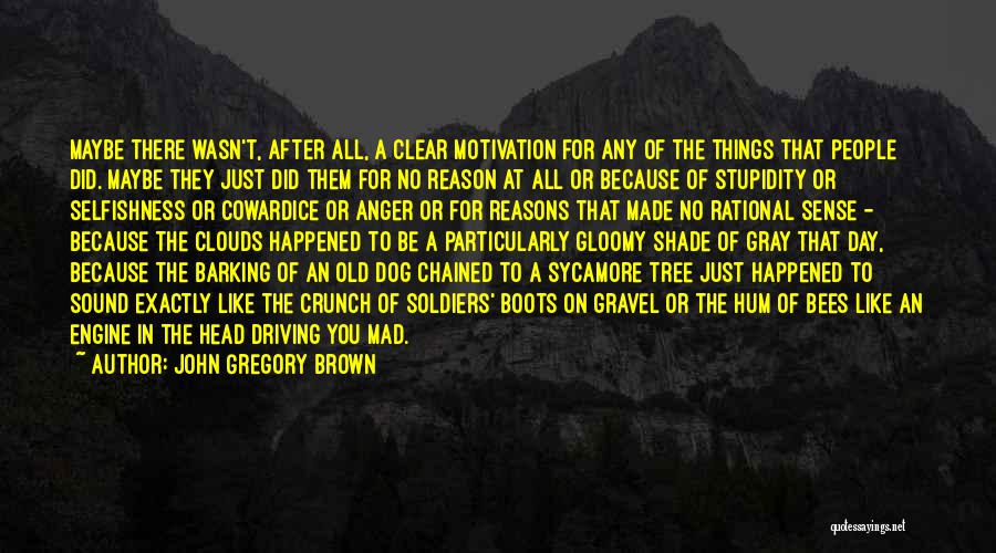 John Gregory Brown Quotes: Maybe There Wasn't, After All, A Clear Motivation For Any Of The Things That People Did. Maybe They Just Did