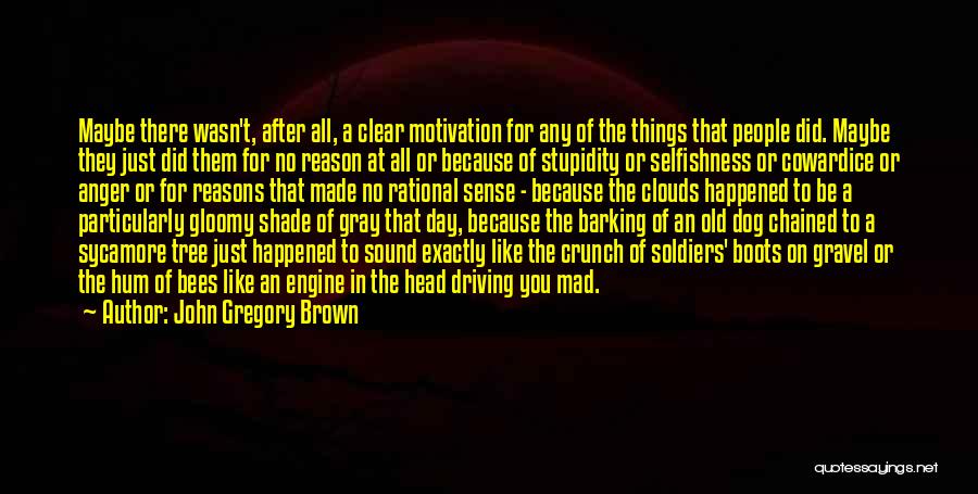 John Gregory Brown Quotes: Maybe There Wasn't, After All, A Clear Motivation For Any Of The Things That People Did. Maybe They Just Did