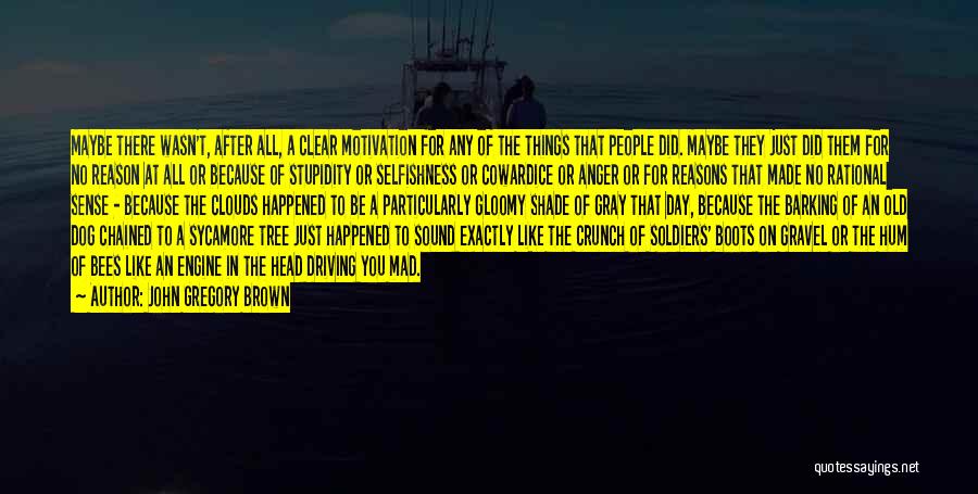 John Gregory Brown Quotes: Maybe There Wasn't, After All, A Clear Motivation For Any Of The Things That People Did. Maybe They Just Did