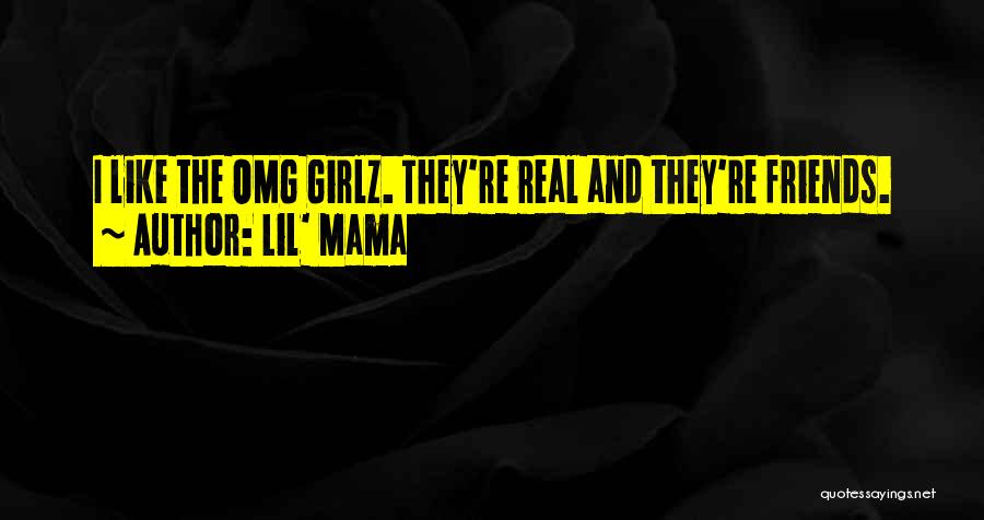 Lil' Mama Quotes: I Like The Omg Girlz. They're Real And They're Friends.