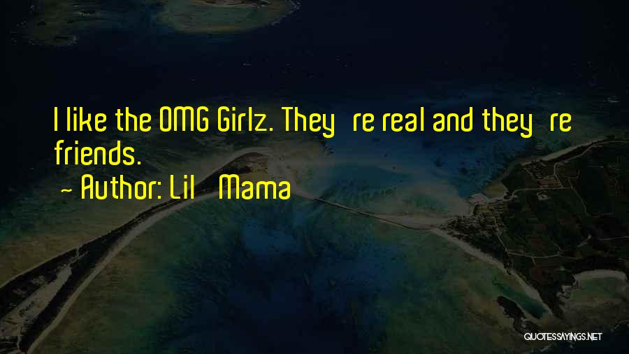 Lil' Mama Quotes: I Like The Omg Girlz. They're Real And They're Friends.