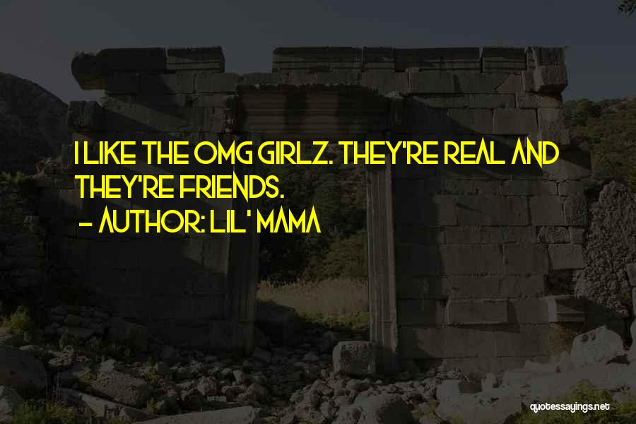 Lil' Mama Quotes: I Like The Omg Girlz. They're Real And They're Friends.
