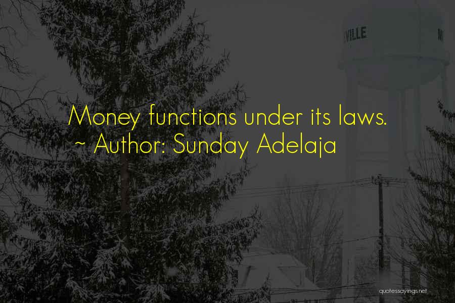 Sunday Adelaja Quotes: Money Functions Under Its Laws.