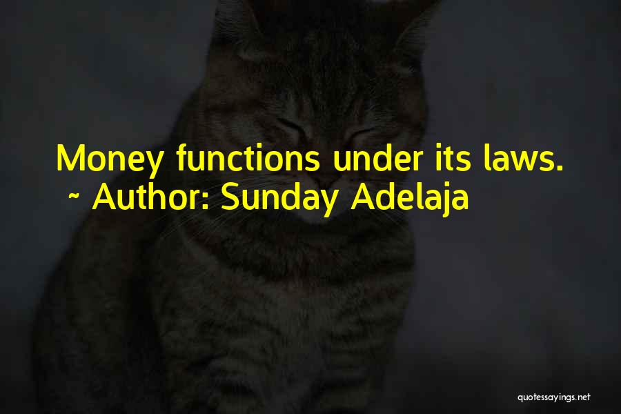 Sunday Adelaja Quotes: Money Functions Under Its Laws.