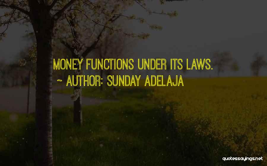 Sunday Adelaja Quotes: Money Functions Under Its Laws.