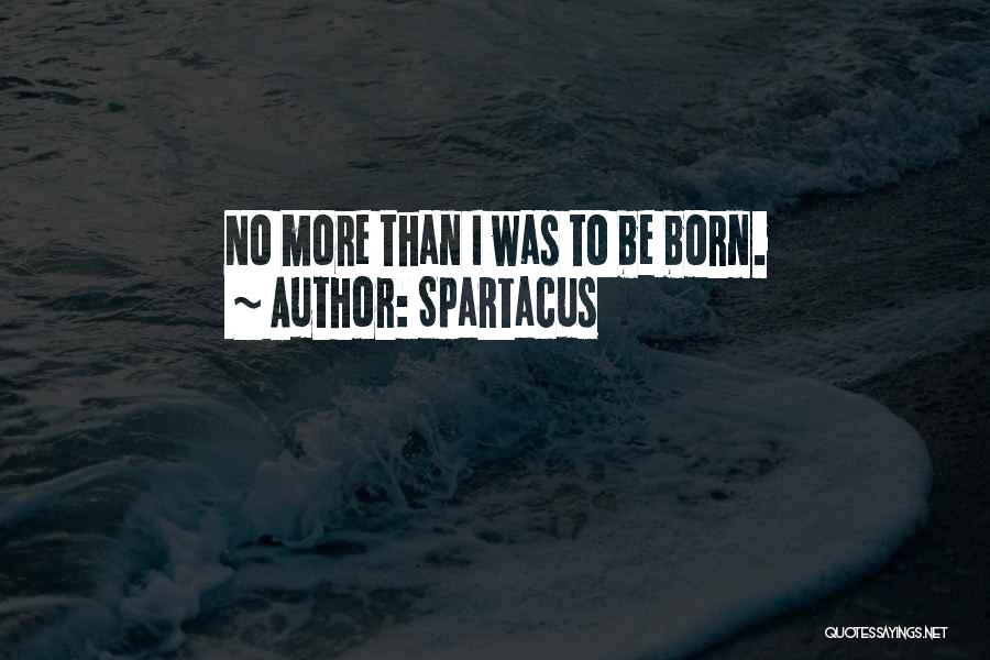 Spartacus Quotes: No More Than I Was To Be Born.