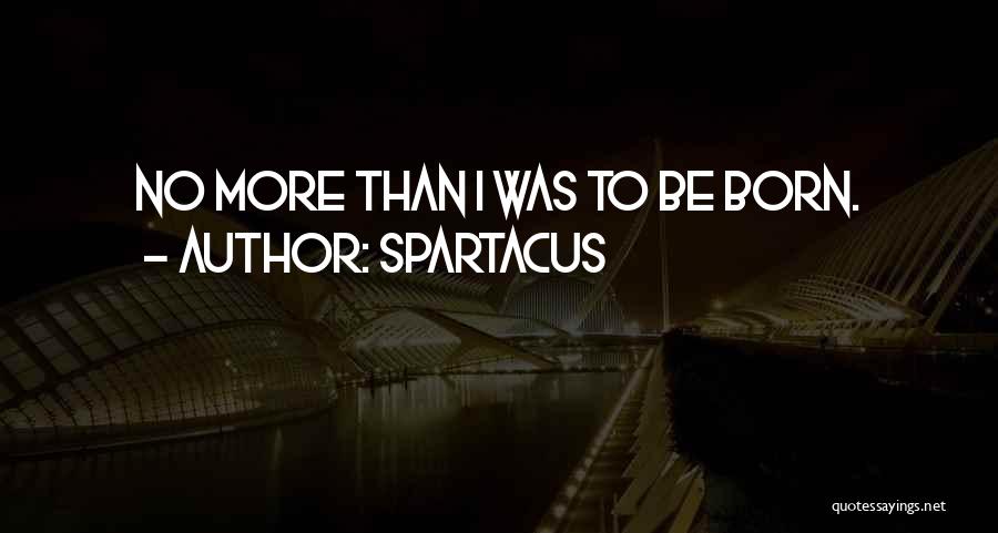 Spartacus Quotes: No More Than I Was To Be Born.