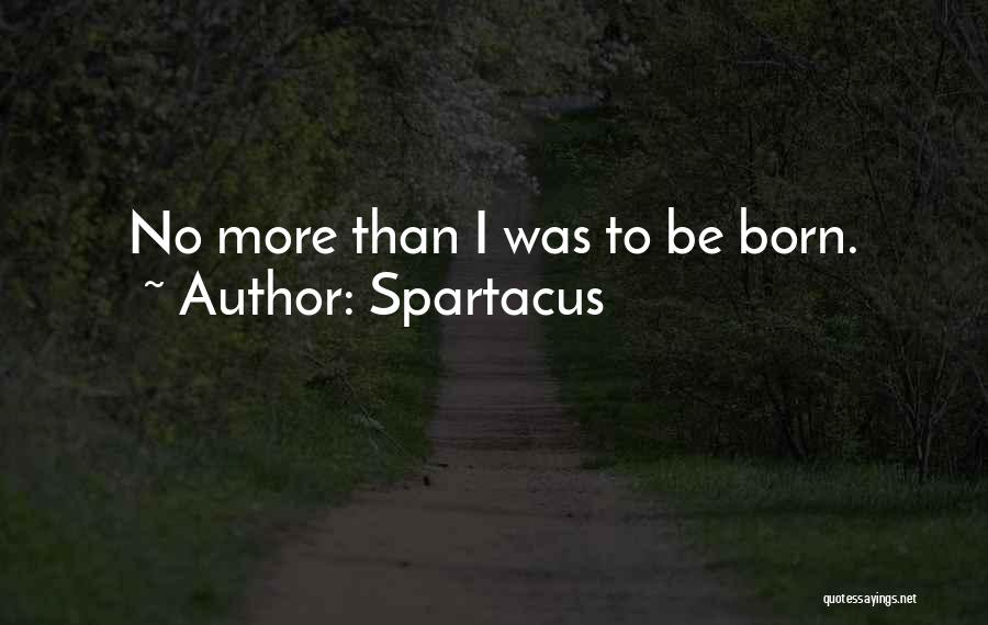 Spartacus Quotes: No More Than I Was To Be Born.