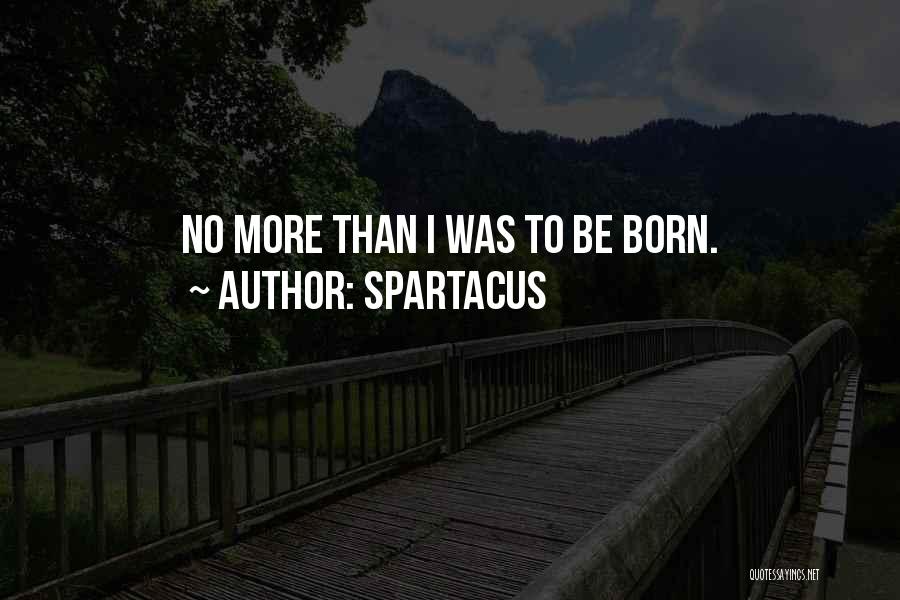 Spartacus Quotes: No More Than I Was To Be Born.