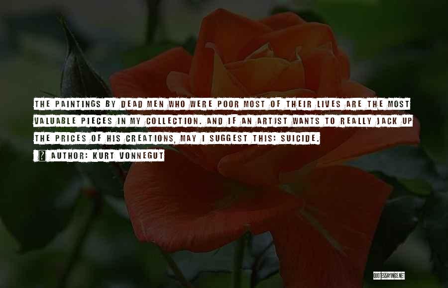 Kurt Vonnegut Quotes: The Paintings By Dead Men Who Were Poor Most Of Their Lives Are The Most Valuable Pieces In My Collection.