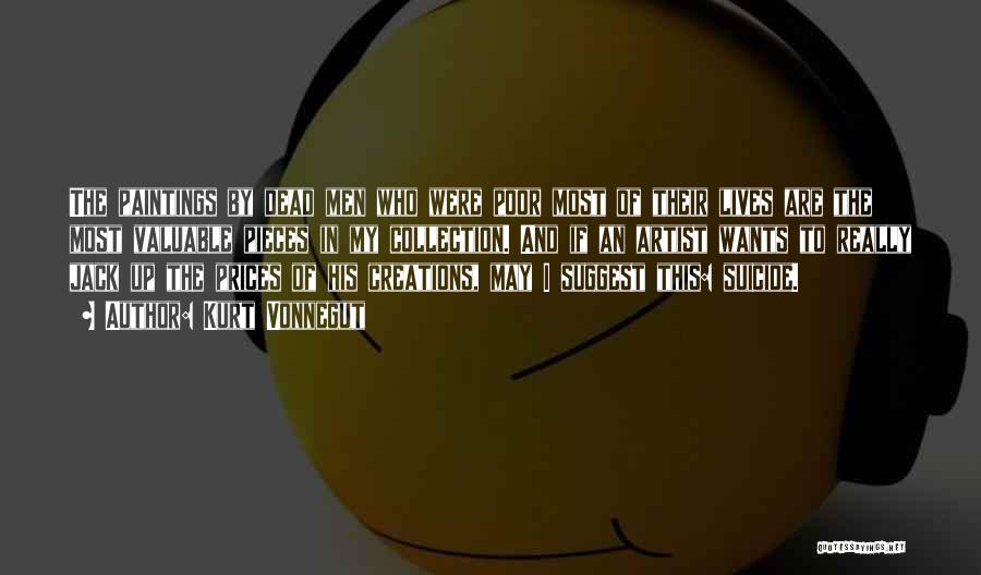 Kurt Vonnegut Quotes: The Paintings By Dead Men Who Were Poor Most Of Their Lives Are The Most Valuable Pieces In My Collection.